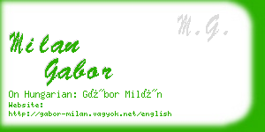 milan gabor business card